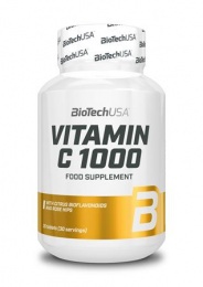 Étrend-kiegészítő tabletta, 30 tabletta, 1000mg C-vitaminnal, BIOTECH USA